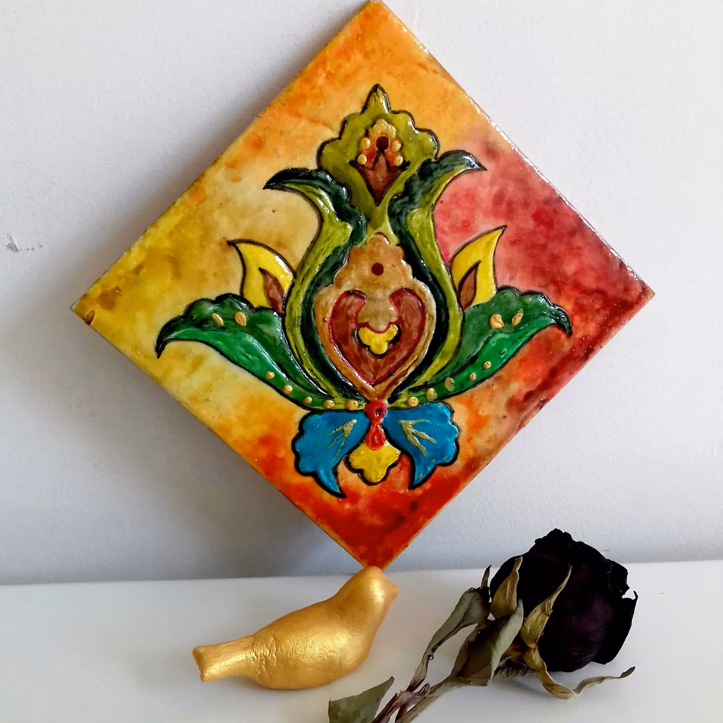 تابلو تکنیک نماکاشی طرح اسلیمی