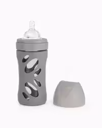 شیشه شیر تویست شیک پیرکس نشکن پاستل ضد نفخ جدید رنگ طوسی   Twistshake pastel
