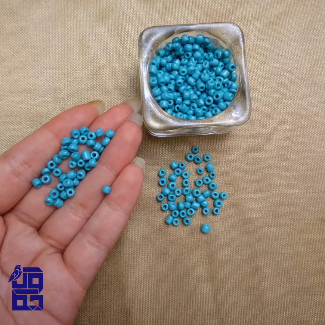 منجوق درشت رنگ آبی فیروزه ای پک 10 گرمی