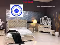 سرویس خواب ام دی اف کد75125شامل تخت/پاتختی/دراور/قاب اینه