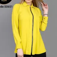 شومیز الیزه زیپدار زنانه از سایز mتا xxxl فقط رنگ سرخابی موجوده