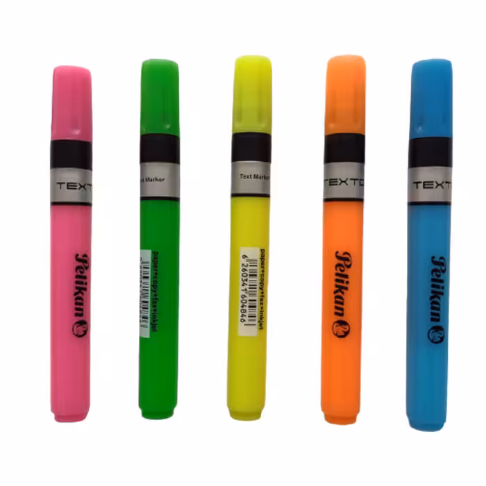 ماژیک علامت گذار پلیکان مدل TEXTO کد F بسته 5 عددی