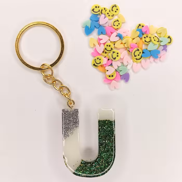 جاسویچی رزین حرف انگلیسی U  اکلیلی دستساز