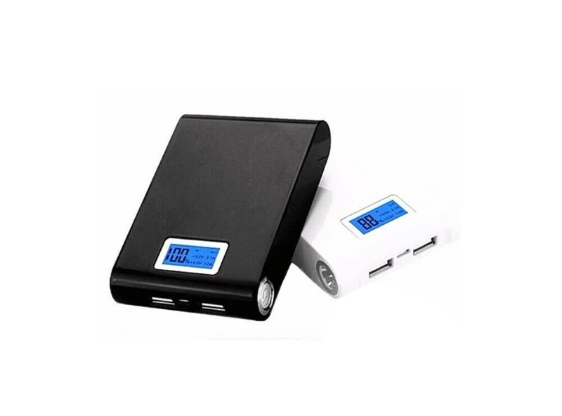 کیس پاوربانک 12000mAh دو خروجی USB به همراه نمایشگر و برد 4 باتری | amazonchi