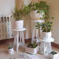 چهار پایه گلدان ست سه عددی 