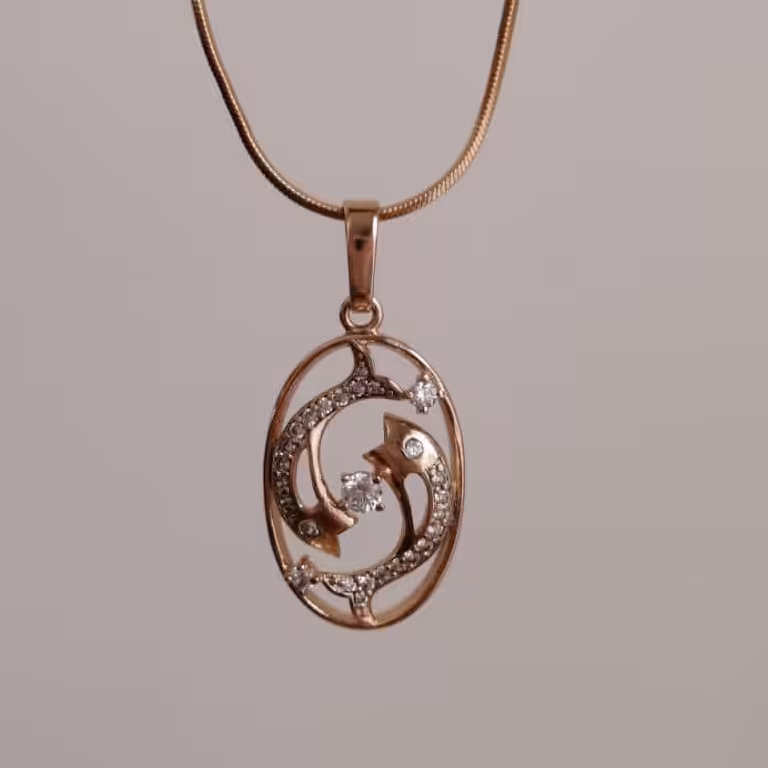 گردنبند برند ژوپینگ طرح ماهی