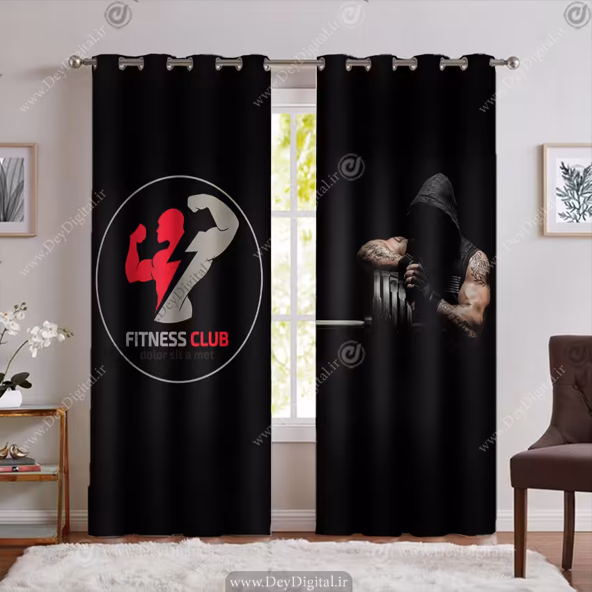 پرده چاپی بدنسازی PK-6855