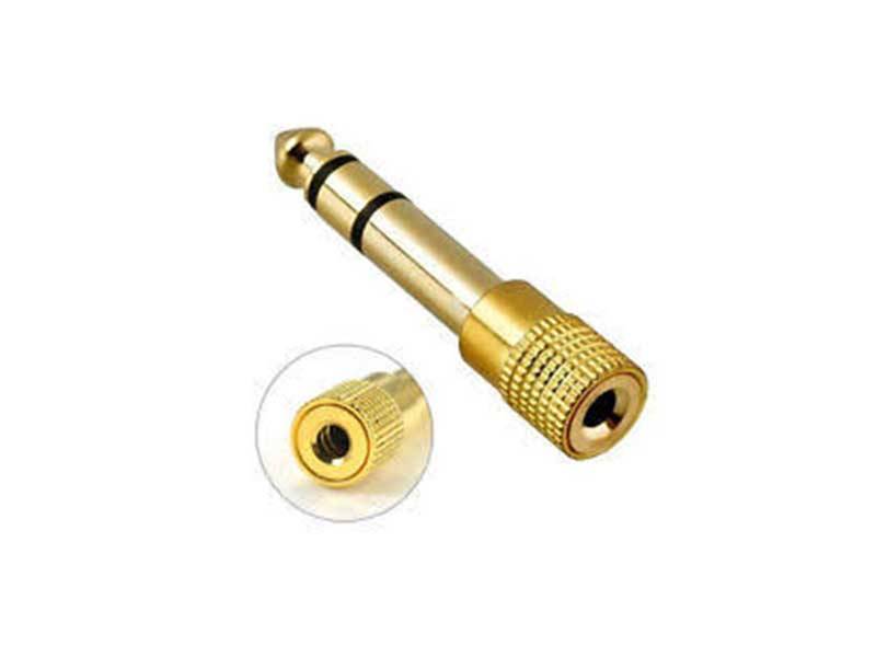 تبدیل فیش جک 3.5 مادگی به فیش میکروفن 6.3 نریJack 3.5 Female to 6.3 Male Adapter