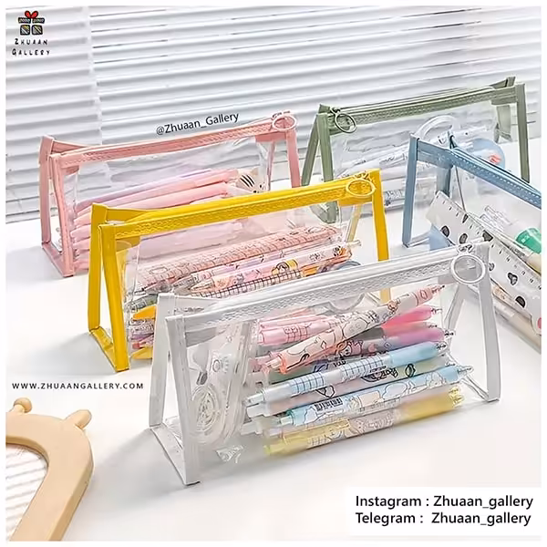 جامدادی شفاف Clear Pastel مینیمال پاستلی