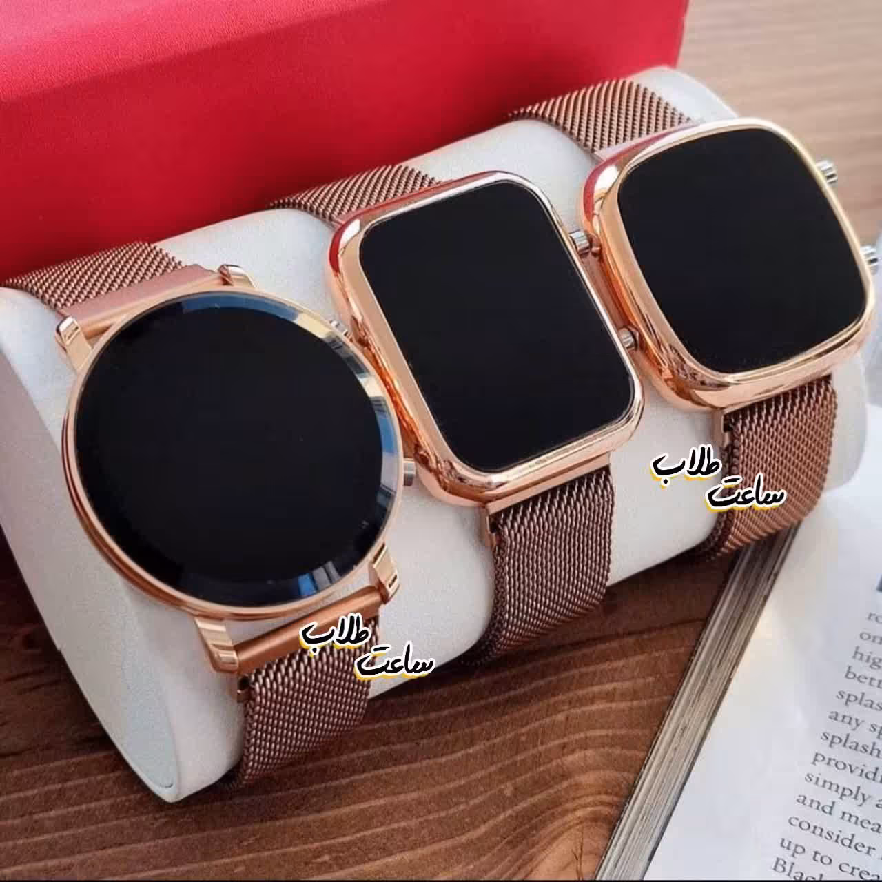 ساعتمچی ست مردانه و زنانه ال ای دی دکمه ای led