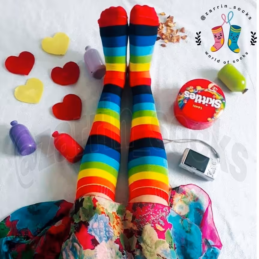 جوراب نخی زیر زانو 