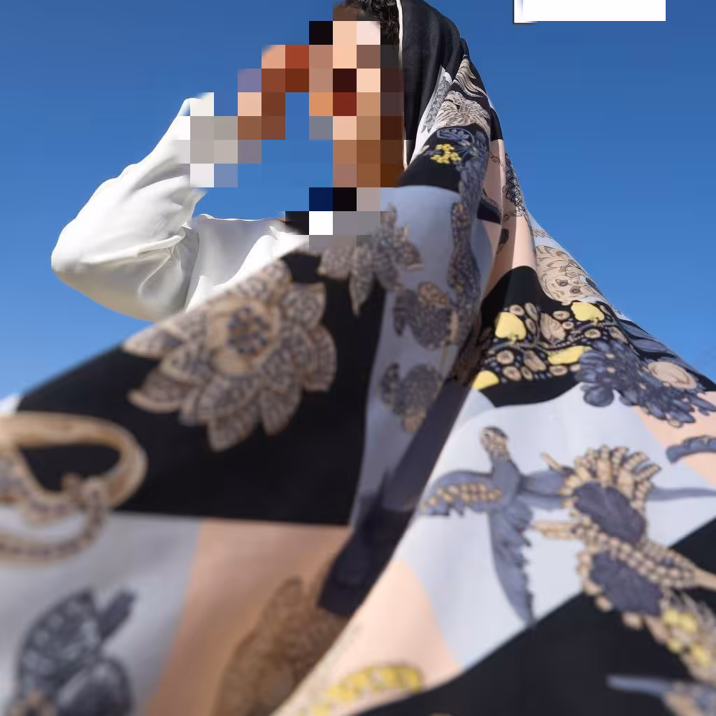 روسری نخی کجراه کشمیر بهاره 