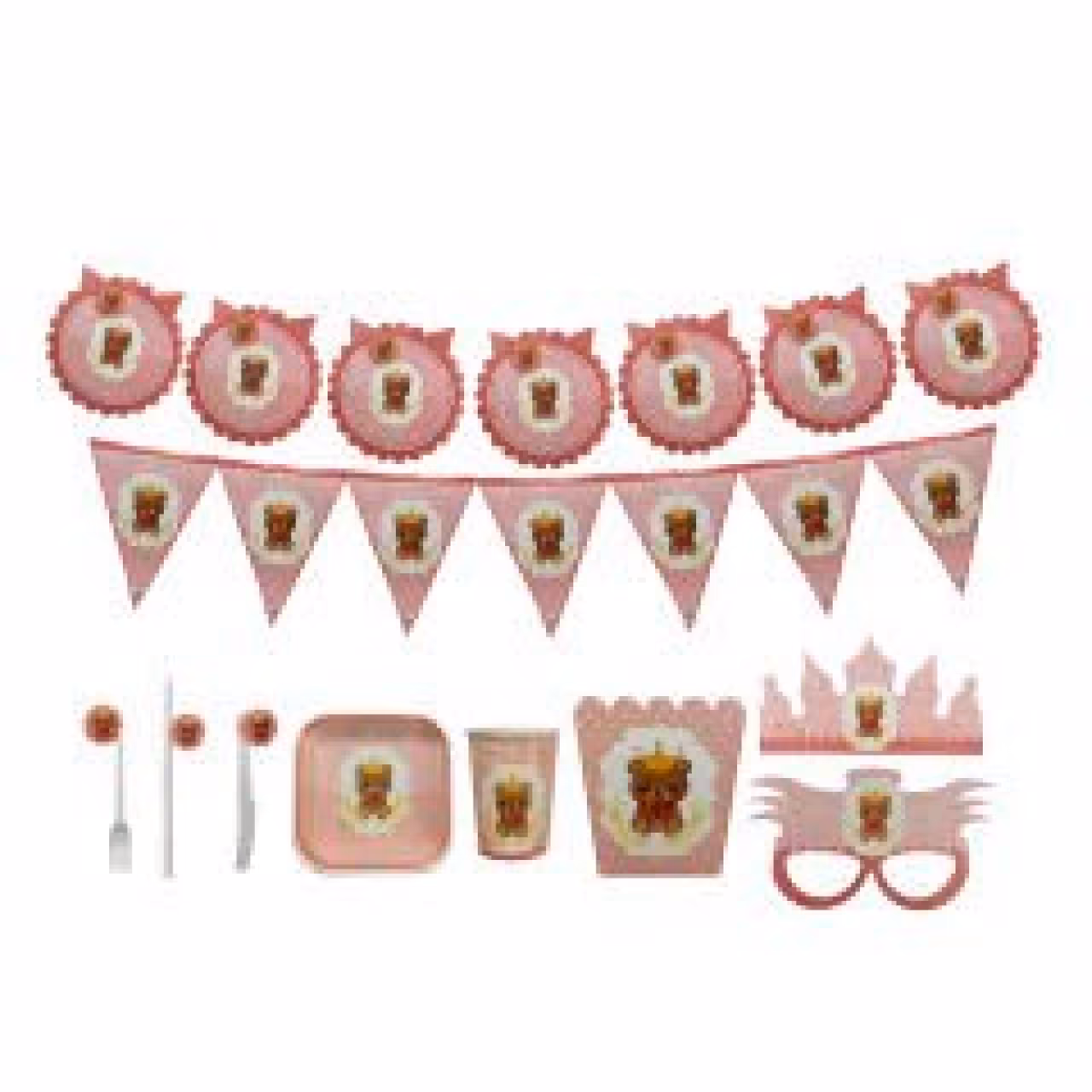 مجموعه 124 عددی تم تولد طرح خرس تدی کد 003