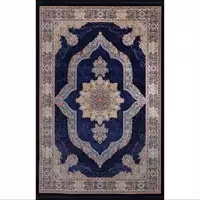 گبه ماشینی افرند زمینه سرمه ای کد 56833 (شش متری)