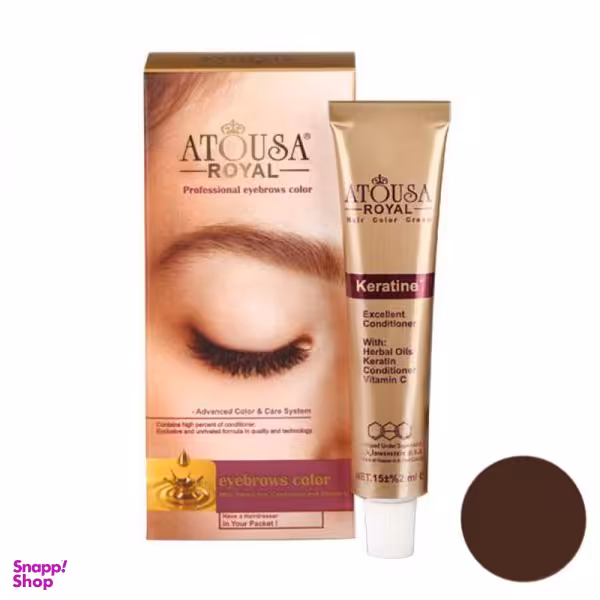 رنگ ابروآ توسا رویال (Atousa Royal) شماره 5 رنگ شکلاتی روشن حجم 15 میلی‌ لیتر