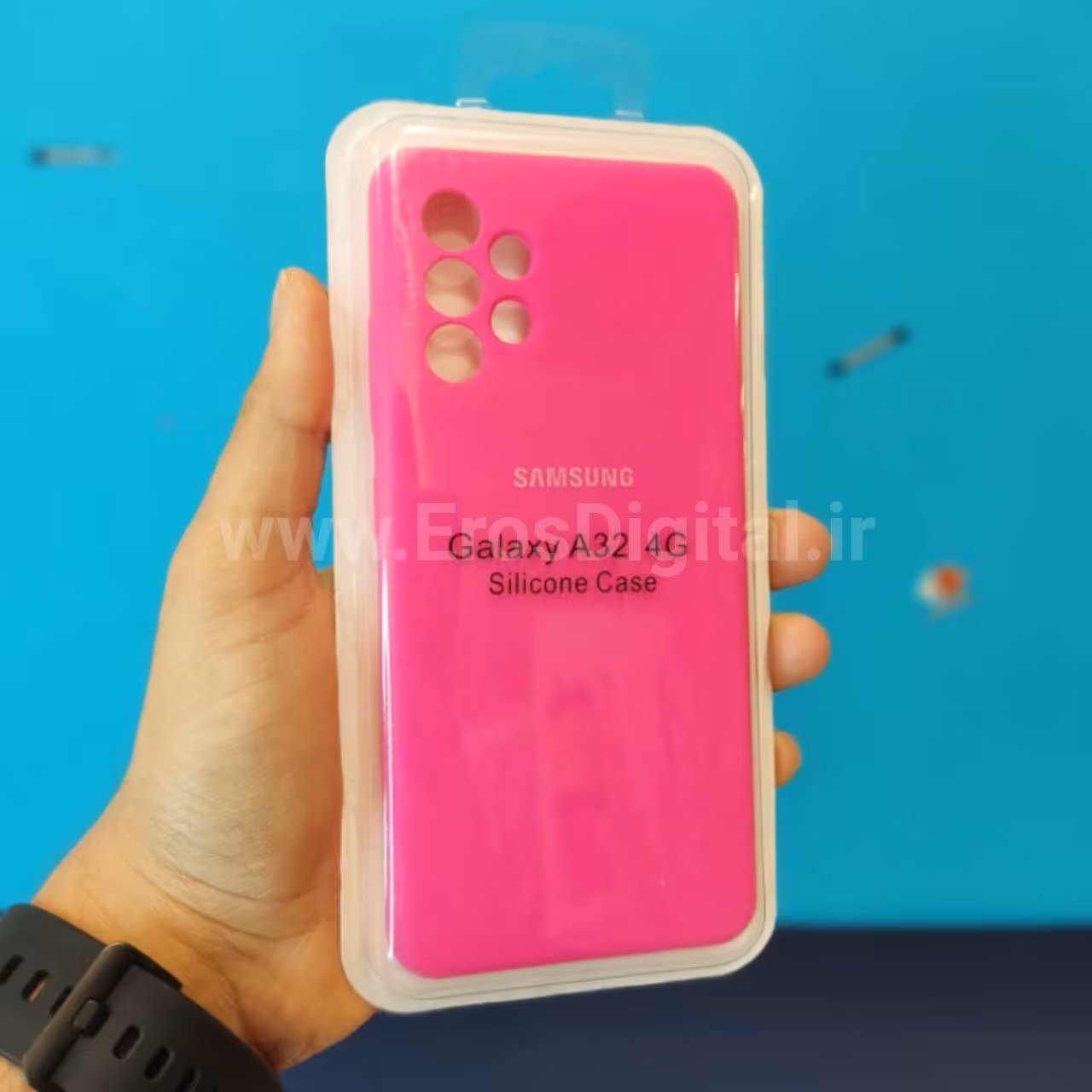 قاب سیلیکونی A32 4G اصل زیر بسته (اصل) - صورتی