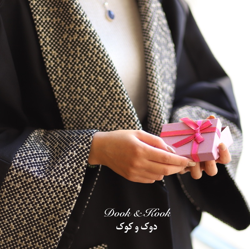 مانتو ژاکارد مشکی
