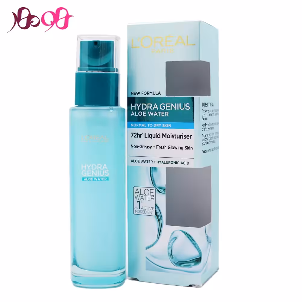 آبرسان هیدرا جینیوس آلوئه ورا لورال برای پوست نرمال تا خشک حجم 70 میل - Loreal
