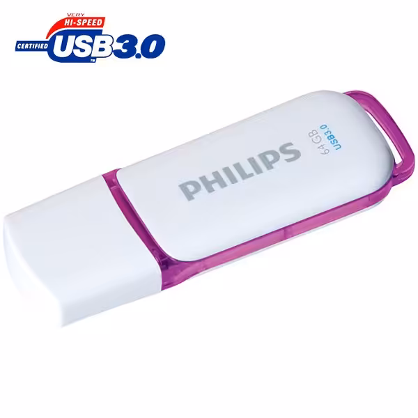 فلش مموری فیلیپس مدل اسنو با ظرفیت 64 گیگابایت