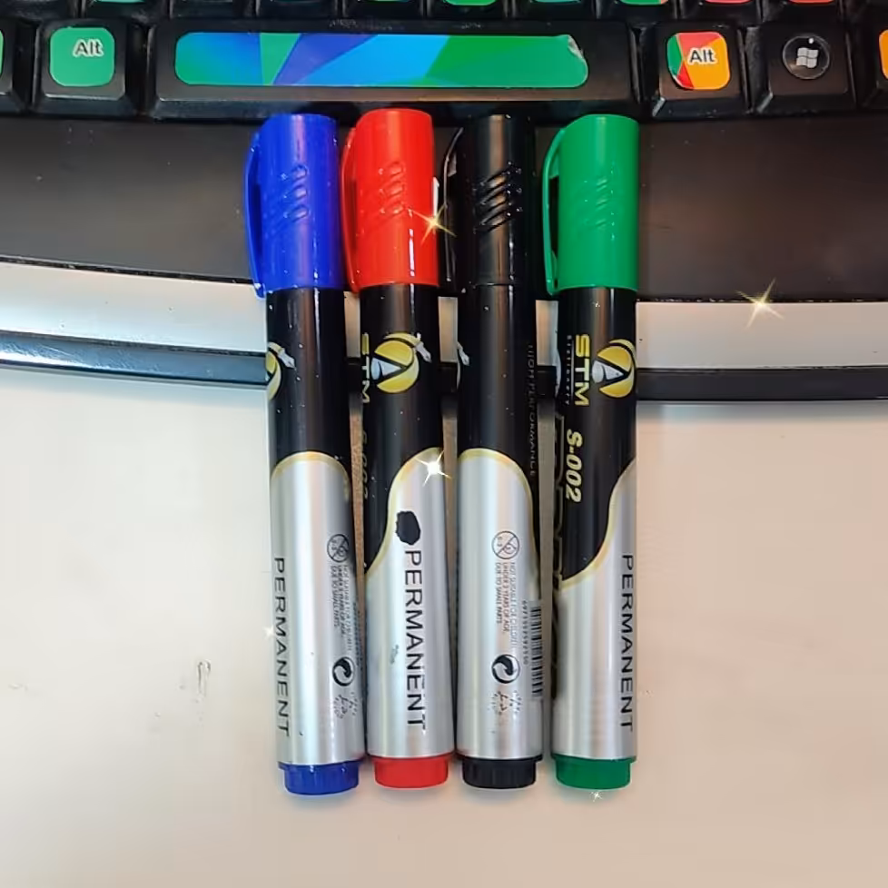 ماژیک رنگ ثابت سر گرد (آبی قرمز مشکی سبز)