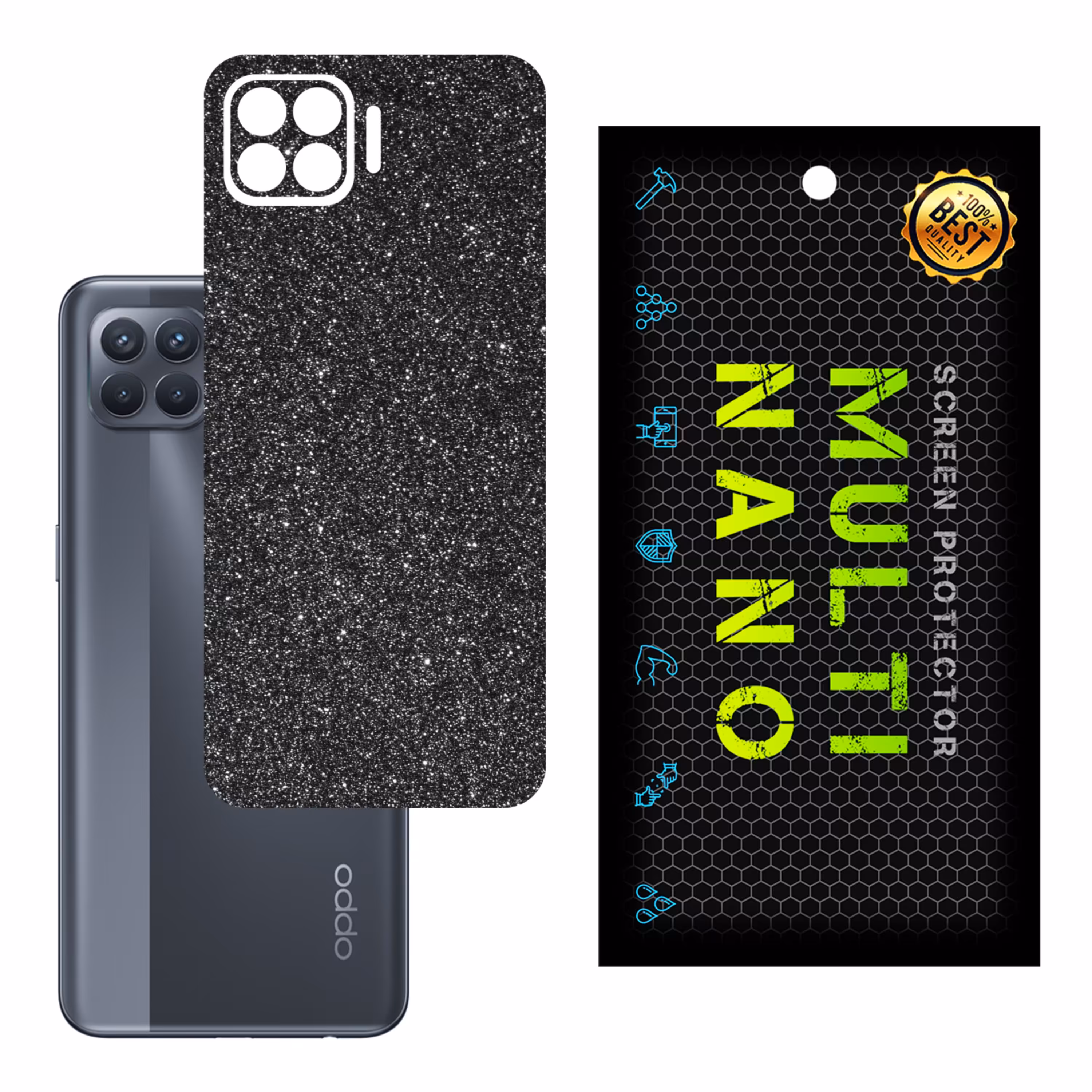 برچسب پوششی MultiNano مدل X-G1F-Gray برای پشت موبایل اپوو A93