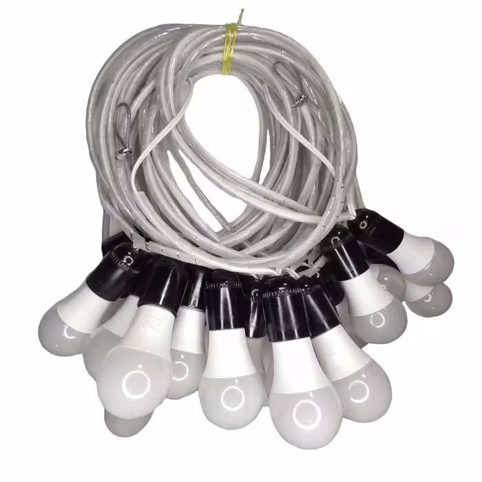 ریسه 40 متری سفید با بوکسل نگهدارنده روکشدار