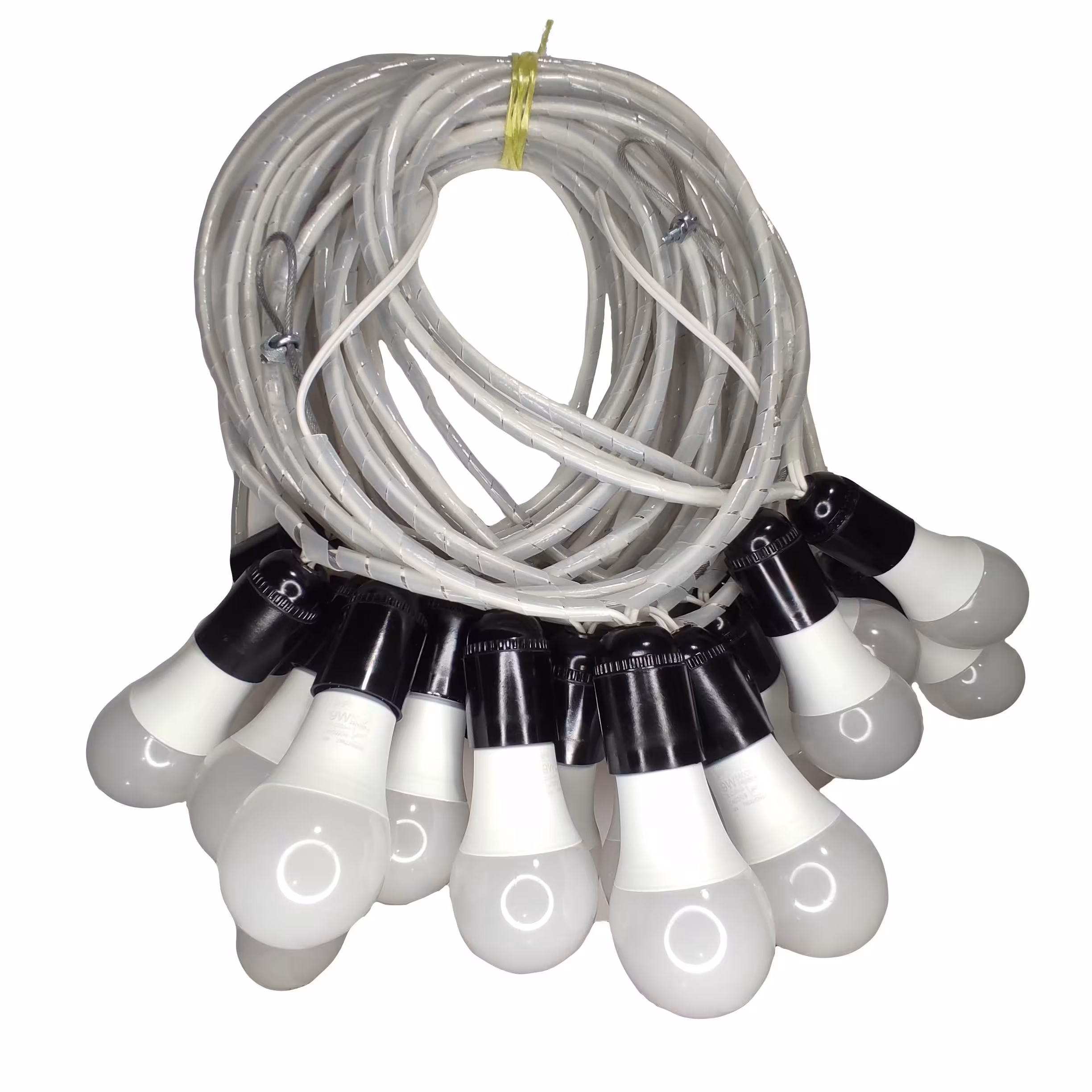 ریسه 40 متری سفید با بوکسل نگهدارنده روکشدار