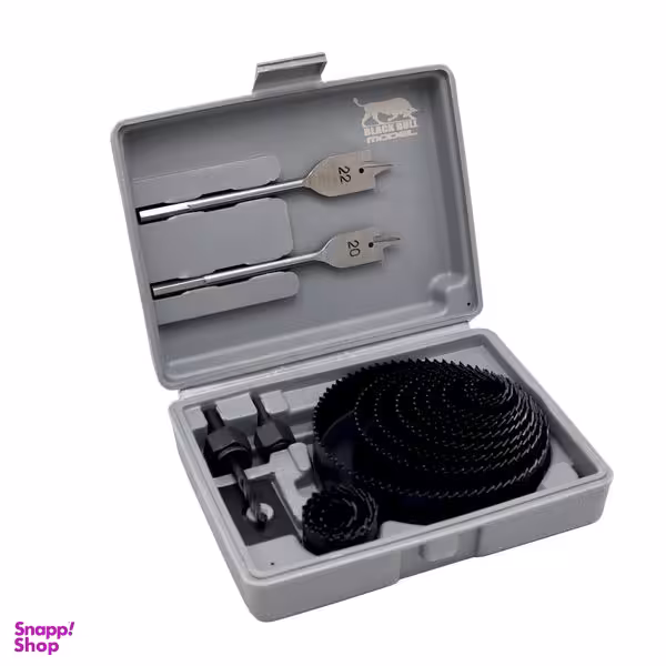 مته گرد بر چوب بلک بول کد YP-CHOOB-MDF-019 مجموعه 19 عددی