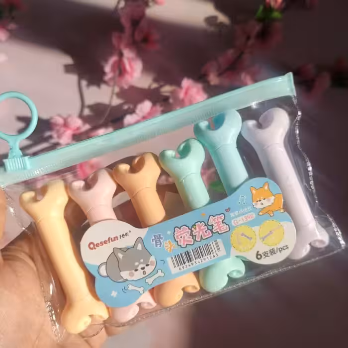 هایلایتر طرح استخوان 6 رنگ