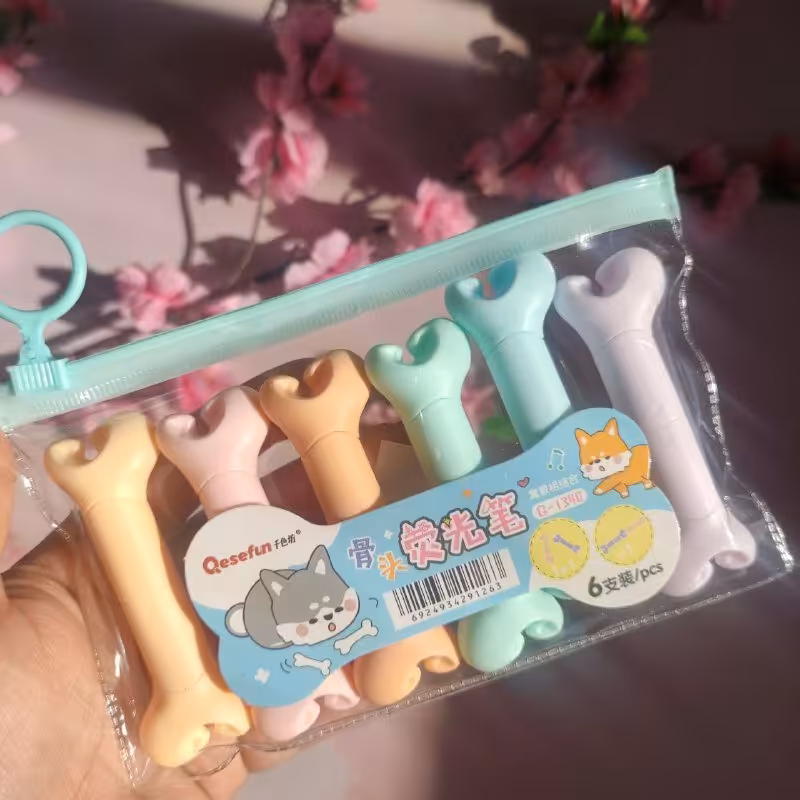 هایلایتر طرح استخوان 6 رنگ