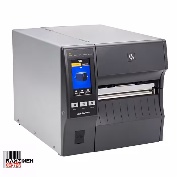 لیبل پرینتر صنعتی Zebra ZT421 300dpi   Rewinder