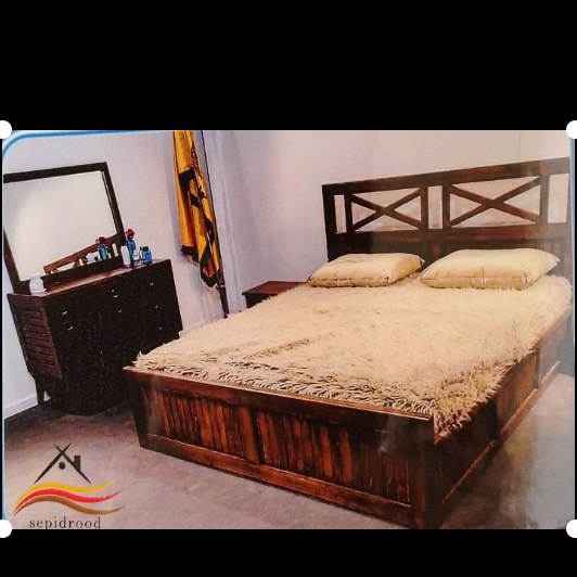 تخت و سرویس خواب دونفره تمام چوب