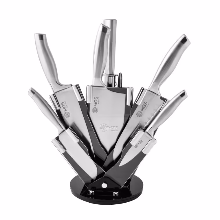 سرویس چاقو آشپزخانه 9 پارچه ام جی اس مدل KS-8013s