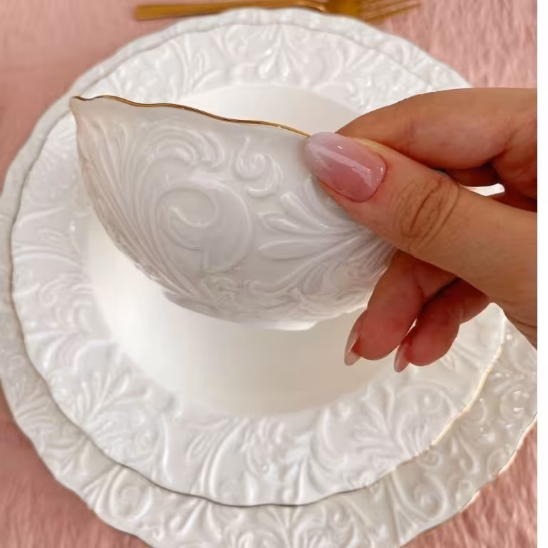 سرویس پذیرایی گل برجسته ترک.بهترین جنس و کیفیت تضمینی 