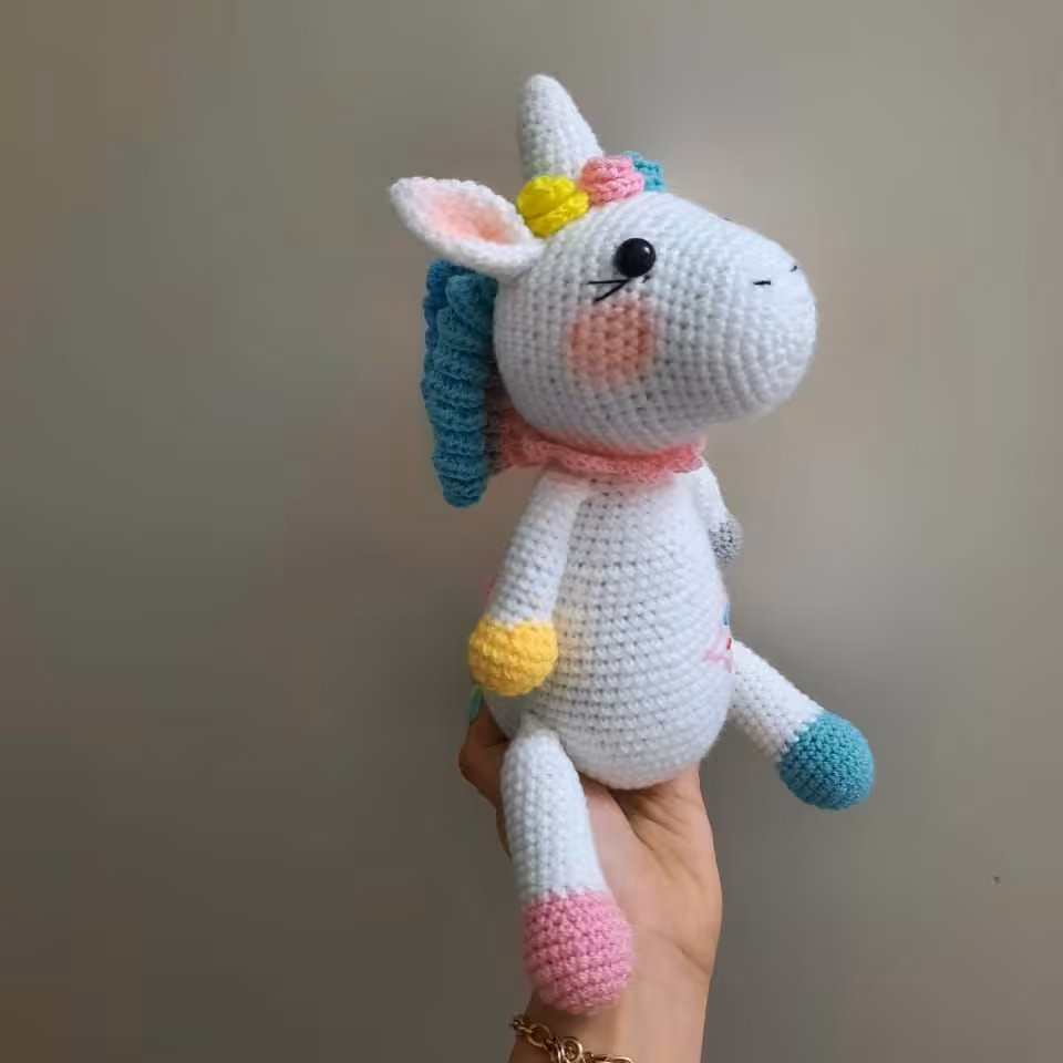 عروسک بافتنی یونیکورن