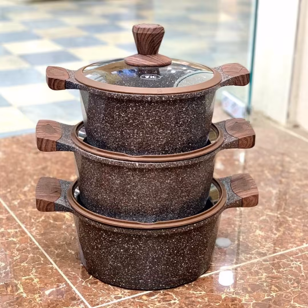 سرویس قابلمه گرانیتی 6 پارچه زیو مدل Z-8170-26