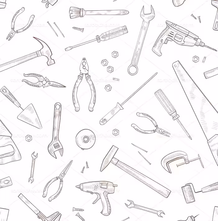 وکتور پترن ابزارآلات | گرافیک با طعم تربچه