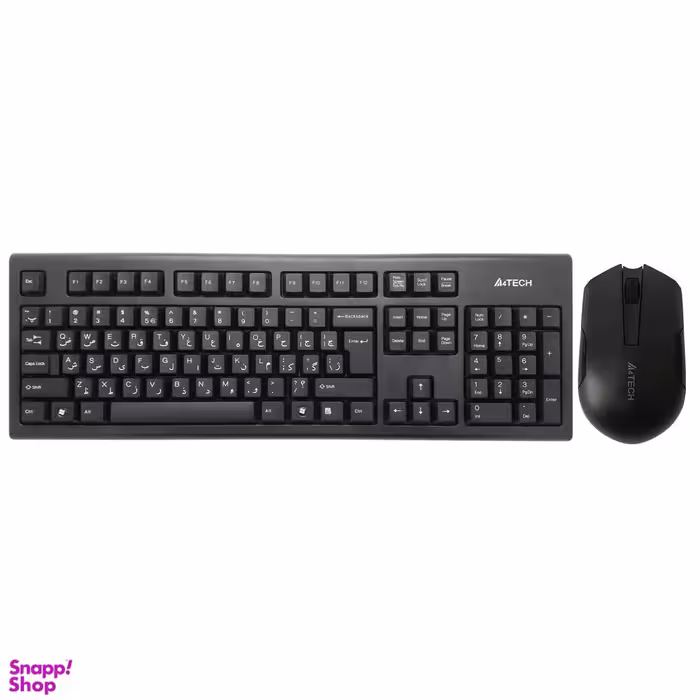 کیبورد و ماوس ای فورتک (A4 Tech) مدل 3000N رنگ مشکی