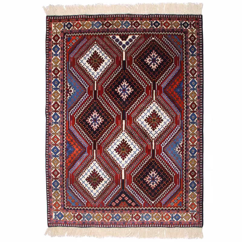 فرش دستبافت دو و نیم متری مدل قشقایی یلمه کد 990727