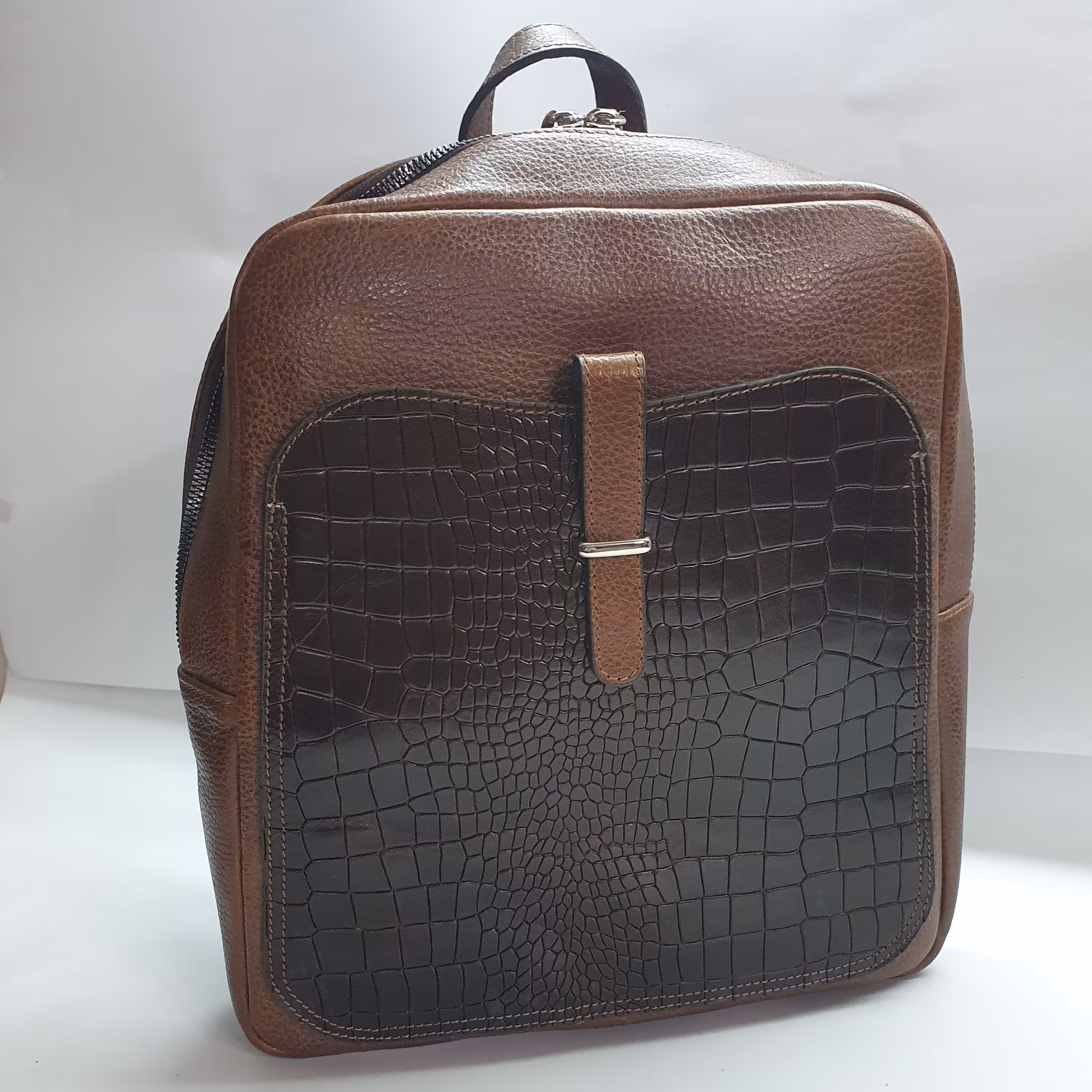 کوله پشتی چرم  مدل ترکیبی کد k12