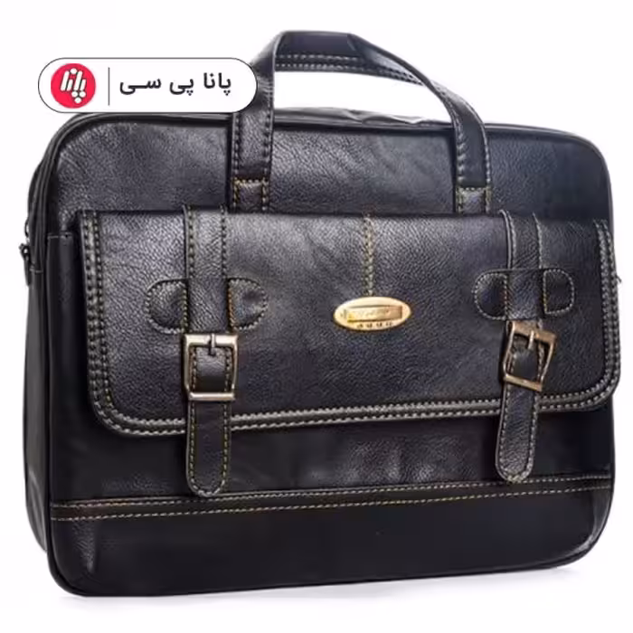 کیف لپتاپ طرح چرم دیپلمات B017 مشکی