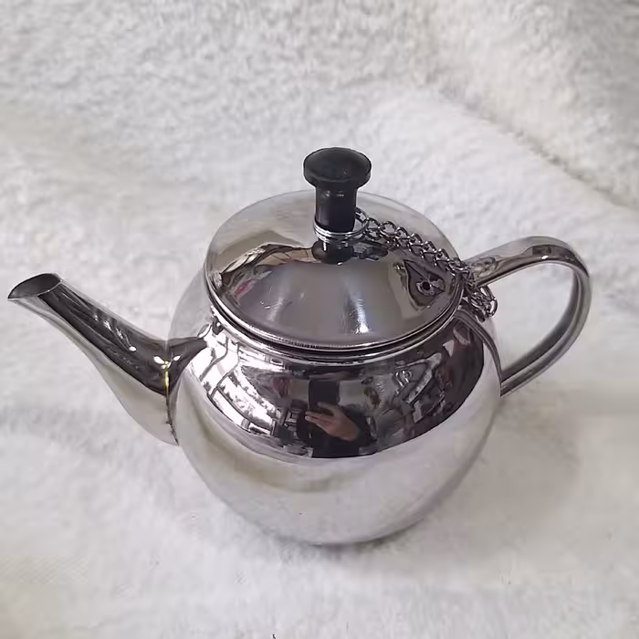 قوری استیل سایز متوسط 1 لیتری ضخیم و درجه یک شفق استیل