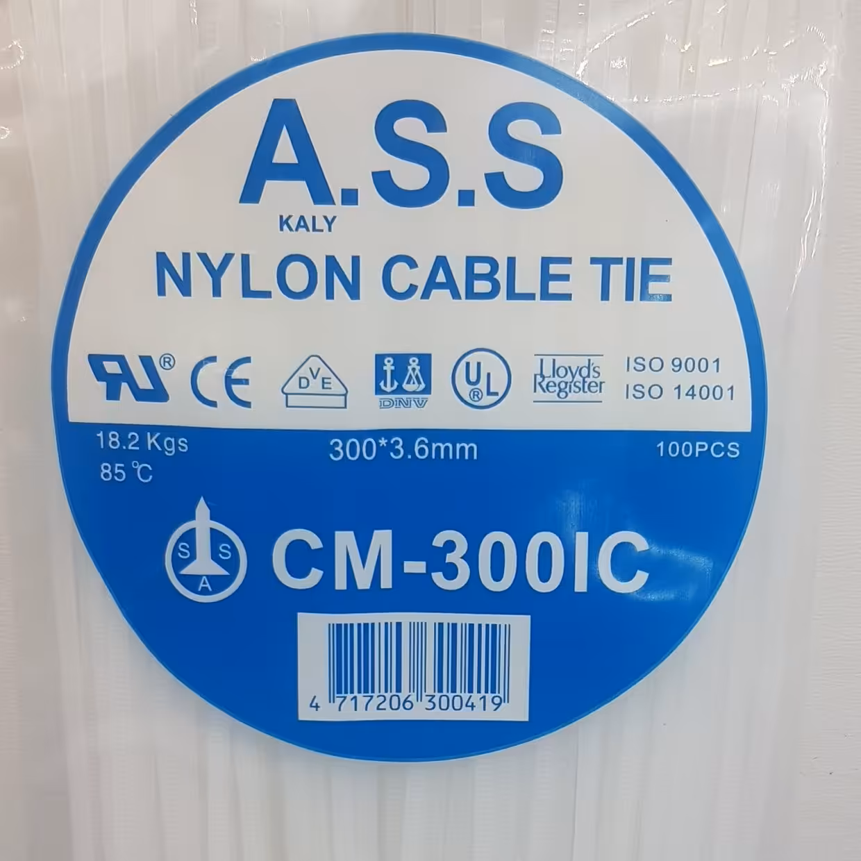 بست کمربندی 30 سانتی سفید (100عددی)