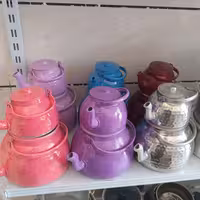 کتری و  قوری روحی با پوشش رنگی 