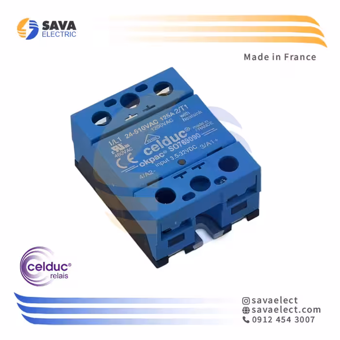 خرید رله الکترونیکی (SSR) تک فاز 125 آمپر SO769090 سلدوک فرانسه | ساوا الکتریک