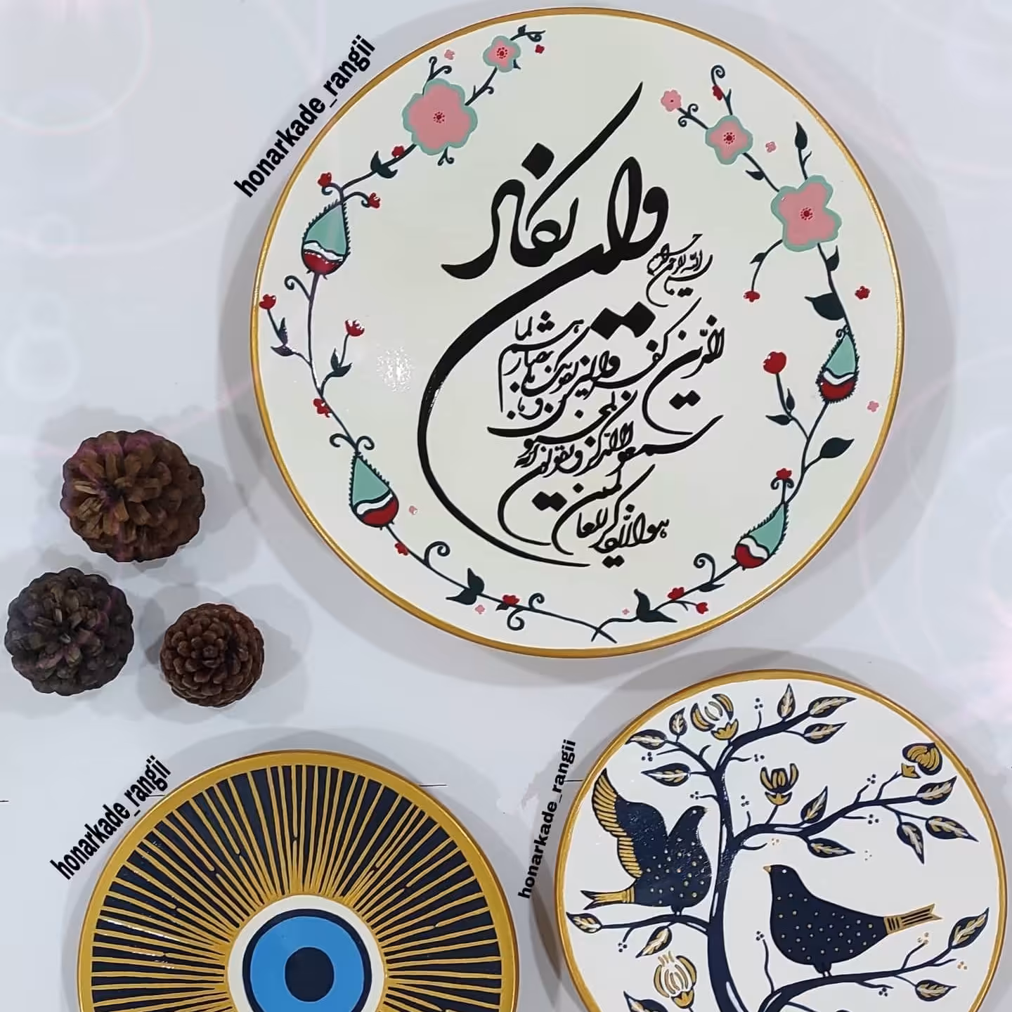 دیوارکوب ست وان یکاد و پرنده طلایی