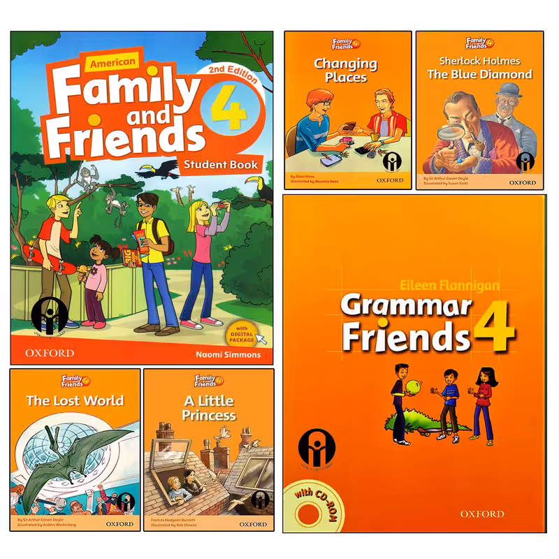 کتاب Family and Friends 4 اثر جمعی از نویسندگان انتشارات الوندپویان شش جلدی