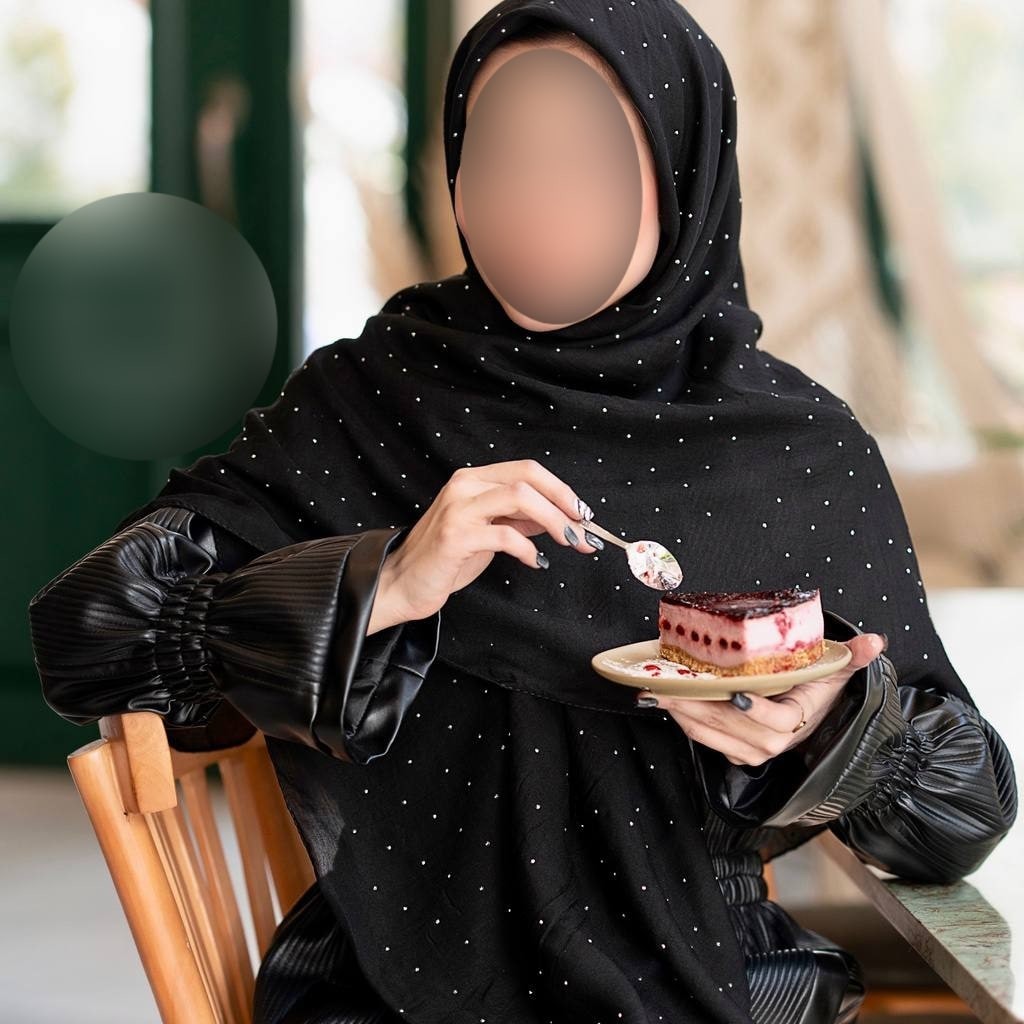 روسری نخ اسلپ نگین نقره ای قواره بلند شیک مشکی ارسال سریع