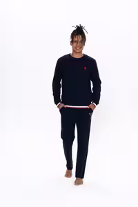 ست پیژامه آبی مردانه پایه چوگان ASSN. مجموعه لباس خواب مهریه BOX NAVY BCP1. U.S. Polo Assn.