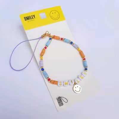 آویز موبایل برند اسمایلی اورجینال ، کار فوق‌العاده زیبا و رنگارنگ